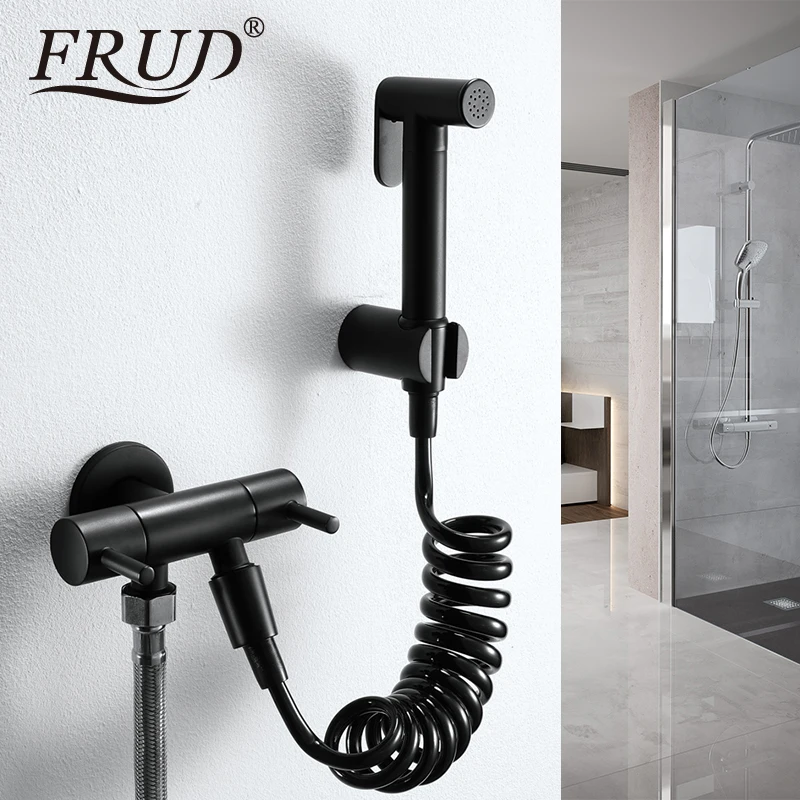 

FRUD Bidet Faucet Black Handheld Bidet sprayer Toilet Portable Bidet Toilet Cleaner Shower Spray