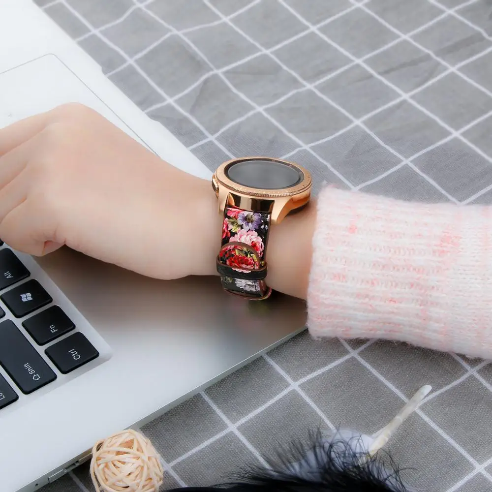 Ремешок из натуральной кожи для наручных часов сменный Браслет Samsung Galaxy Watch 42