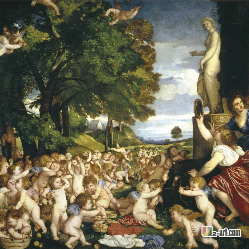Печать на холсте (Titian Worship of Venus) оптовая продажа украшения хорошее качество