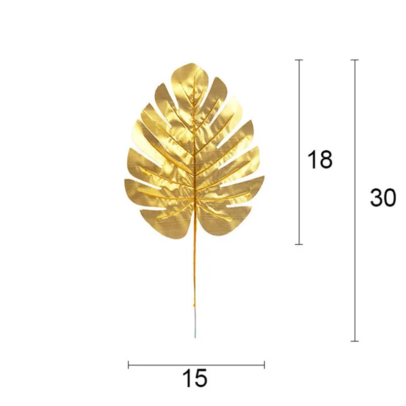5 шт. искусственный Золотой Шелковый клинок черепаха задний лист рассеянный хвост лист свадебное украшение для дома Рождество День рождения поддельные листья