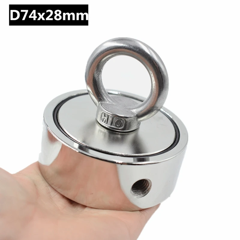 D74x28Mm сильный неодимовый магнит двухсторонний поисковый супер мощный