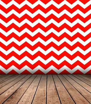 

Retro Brown Wood Photography Red and White Chevron Photography Backdrop 150x200cm Custom Photo Studio Background