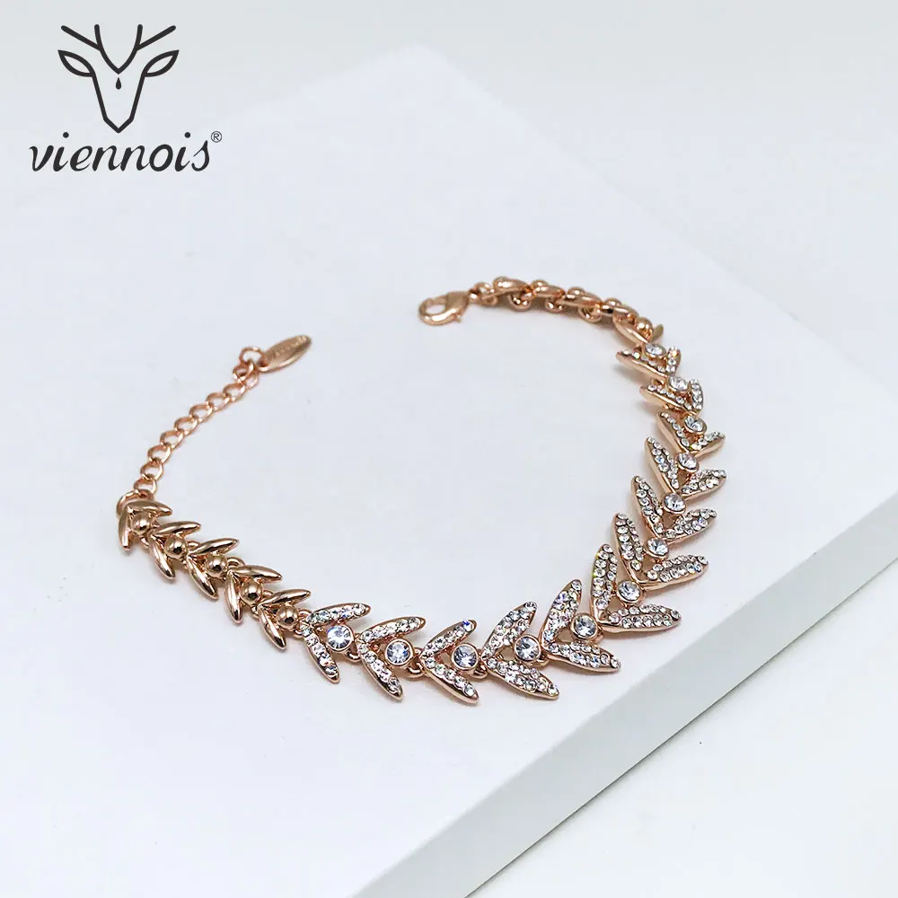 От Viennois покрытие из кубического циркония Браслеты &amp Браслеты-кольца для женщин