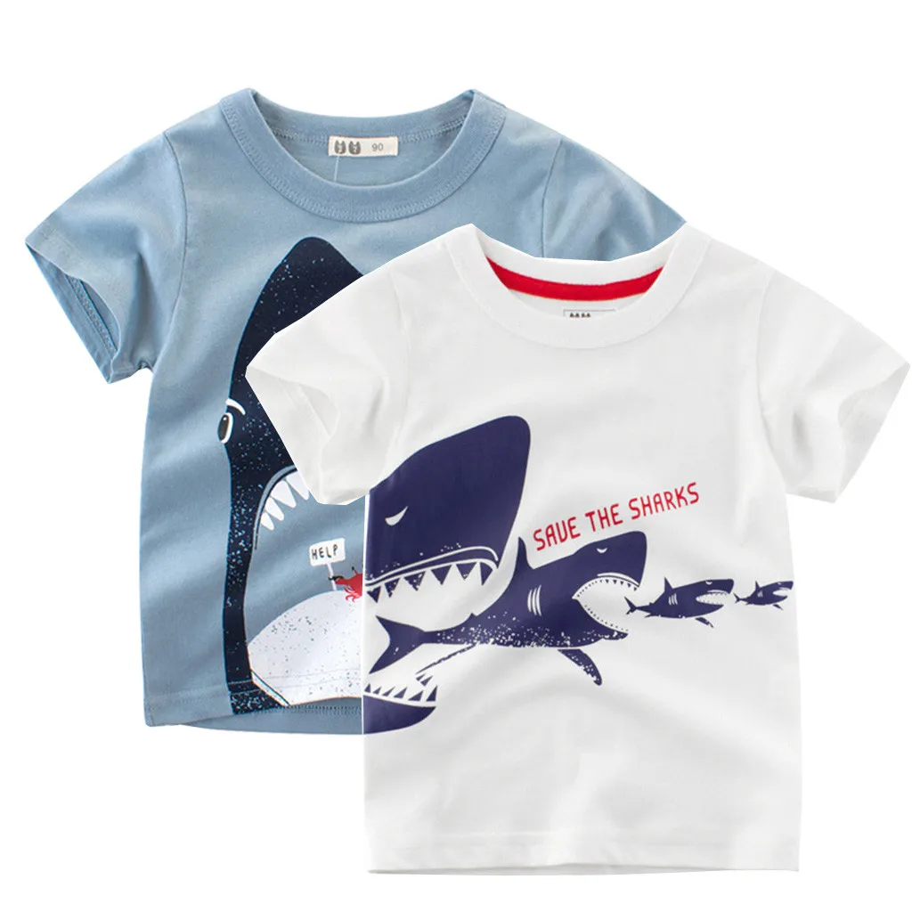 Детская футболка с мультяшным принтом для маленьких мальчиков и девочек; футболка; топы; одежда