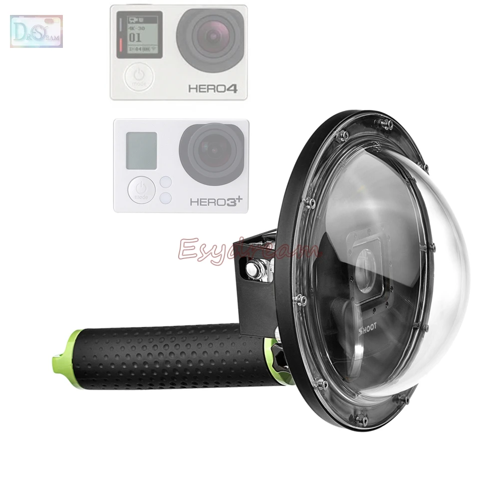 

Waterproof 6inch 6'' Dome Port Fisheye Lens Cover for GoPro Go pro Hero 3+ / 3 Plus / 4 Black Silver Underwater Housing Fish Eye