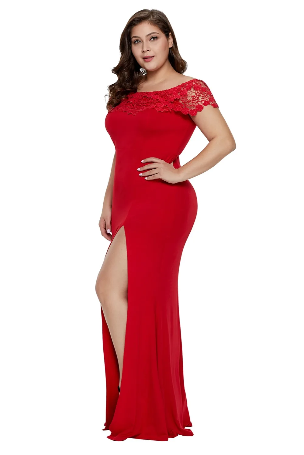 Red-Off-Shoulder-Plus-Size-Prom-Dress-LC611062-3-3