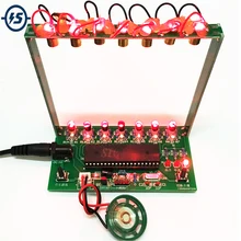 Набор для творчества C51 MCU набор для лазерной арфы набор для струн DIY Набор для клавиатуры электронные части 7 струн Электронный Набор для творчества технология фортепиано Музыкальная Коробка