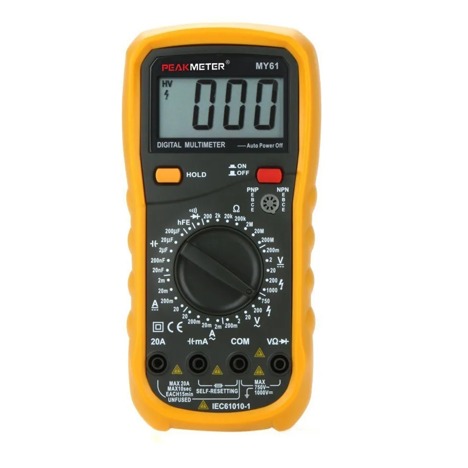 MY61 DMM Digital Multimeter AD/DC Capacitance & Transister Test Analog Multimetro LCR Meter Ammeter Multitester digital multimeter w temperature capacitance frequency test lcr meter ammeter analog multitester