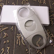 Ножницы 1 шт. зажигалки аксессуары для курения серебряные двойные лезвия аксессуары для сигар карман из нержавеющей стали