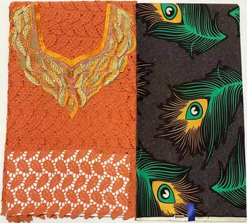 

Hot sale 3+2.5yards african fabric swiss voile lace in switzerland java wax prints fabric african lace fabric dubai lace YN-B18