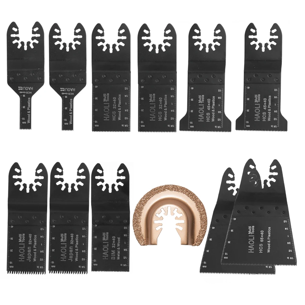 

12pcs/set quick change Oscillating multi tool Saw Blades Accessory for renovator power tools as Fein,Dremel,electric tools
