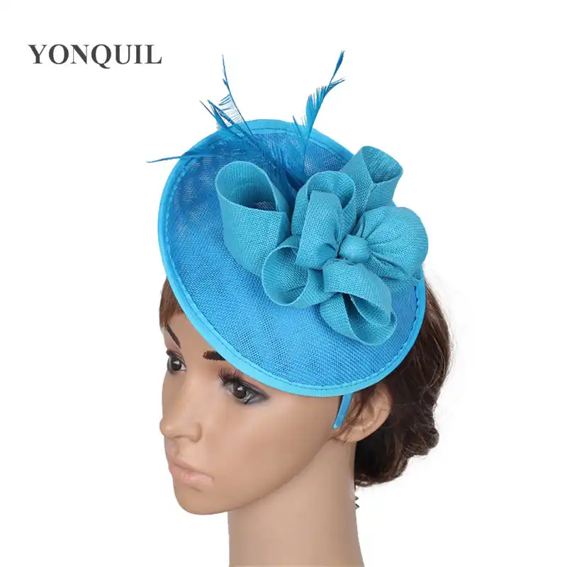 Royal Blue Hair Fascinators For Short Hair Imitation Sinamay