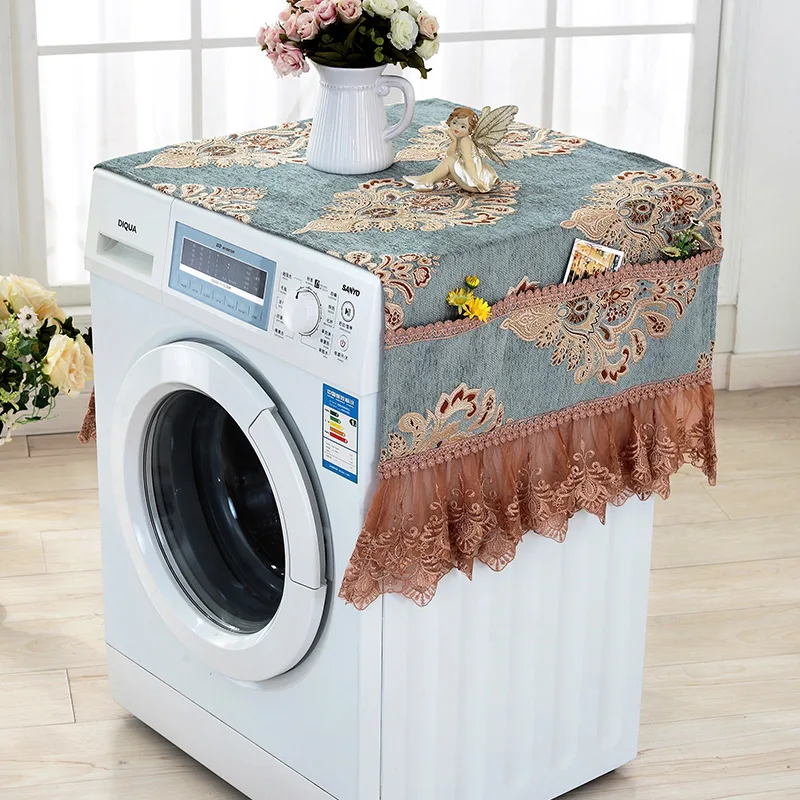 Europe Luxury Chenille Patchwork Washing Machine Cover Waterproof
