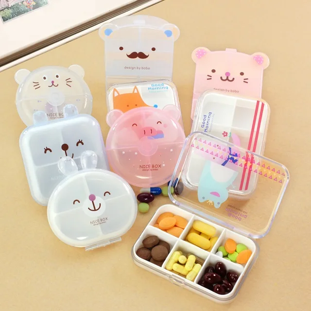 Buy Cute Mini Cartoon Vitamin Tablet Pill Box Kawaii