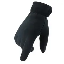 Теплые флисовые перчатки с сенсорным экраном, зимние двухслойные утолщенные ветрозащитные перчатки для мужчин и женщин