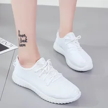 Fashion Women Mesh Breathable Sneakers Casual Shoes Student Running Shoes white sneakers women shoes 2019 white sneakers summer