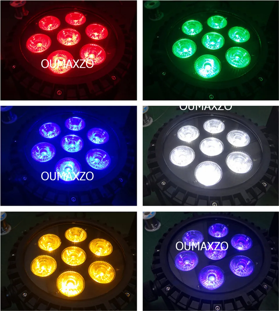Conduziu a Luz do Palco Rgbaw plus uv Rgbwa plus uv w ao ar 6in1 6 Pçs e lote Slimpro 7 18 Livre Par 64 à Prova d' Água Luz Par 6in1 7 12 w à Prova d' Água 5 do palco Par 64, RGBAW + UV