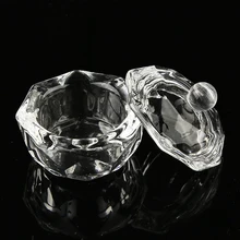 Женский прозрачный стакан крышка стеклянная кружка жидкое косметическое средство порошок приспособление для ногтевого дизайна
