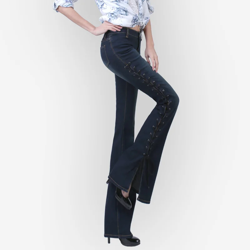 Женские узкие джинсы новые винтажные джинсовые расклешенные широкие длинные брюки тонкие женские джинсы брюки C468
