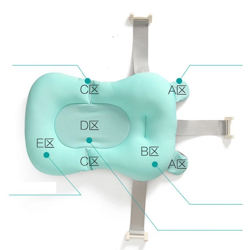 Портативная воздушная подушка для душа для младенцев, нескользящий коврик для ванной, безопасное сиденье для ванной для новорожденных