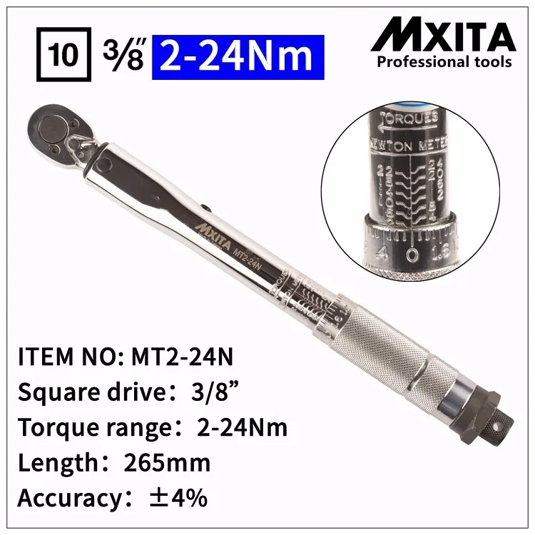 MXITA 1/4 дюйма 1-25NM нажмите ключ с регулируемым крутящим моментом набор инструментов для ремонта велосипеда гаечный ключ набор ручных инструментов