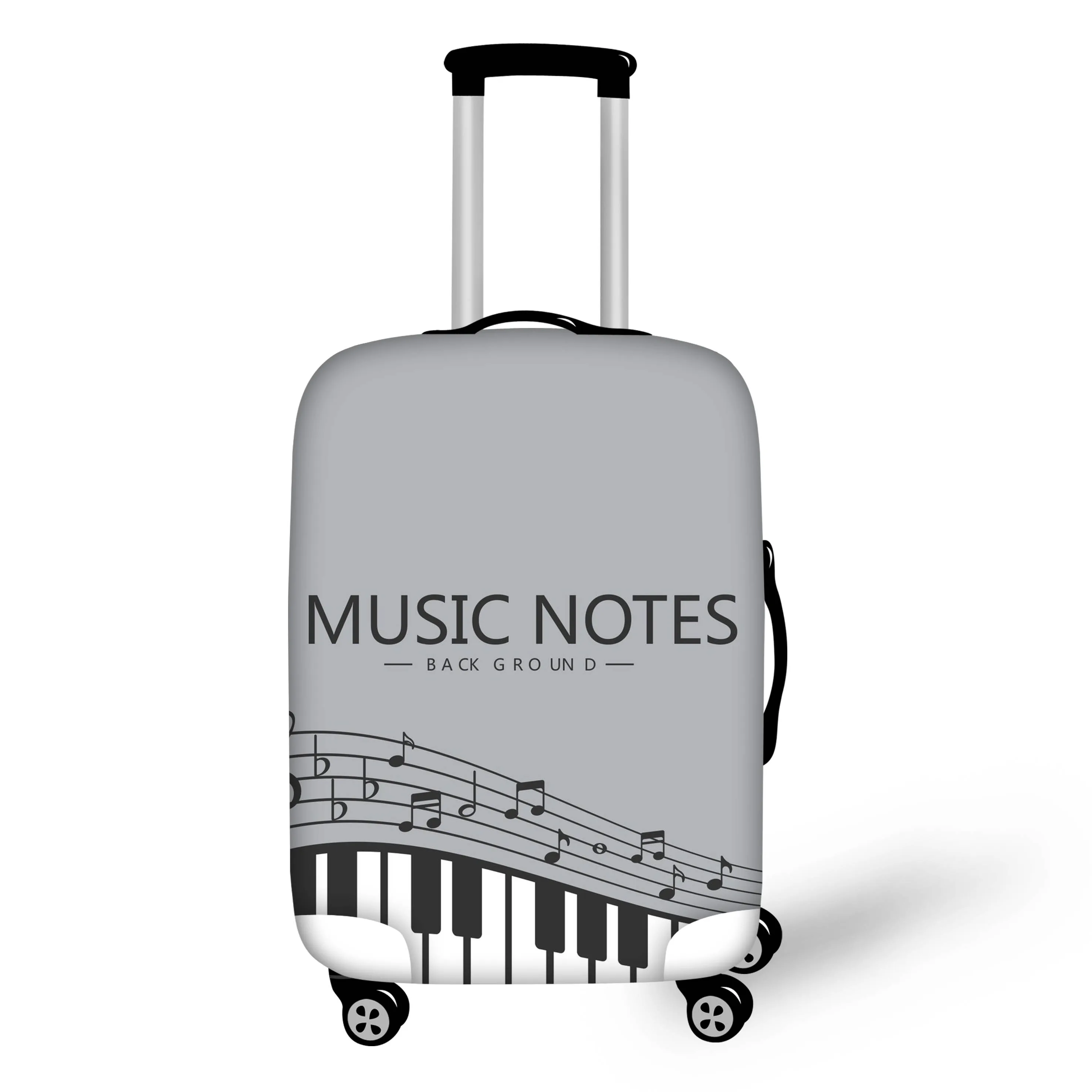 

FORUDESIGNS Classical Music Notes Print Travel accessories Luggage Cover Case For Suitcase Protection Dust Cover Stretch Fabrics
