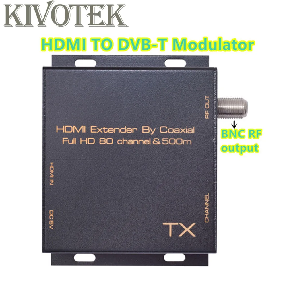 HD1080P HDMI to DVB-T Modulator Adapter Transmitter 80 Channels,RF Coaxial Connector Cable 500m For HDTV STB CCTV Free Shipping