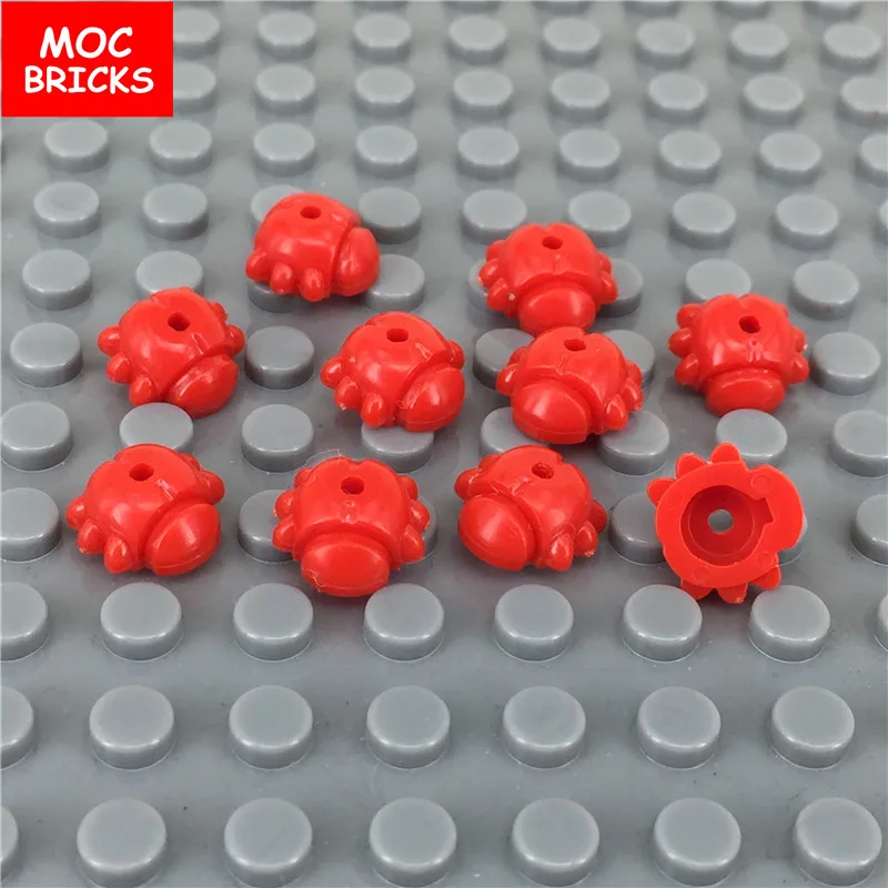 

10 pcs/lot MOC Bricks DIY Animal Friends Ladybug with Stud Holder fit with 93081b NEW Educational Building Model kid Blocks gift