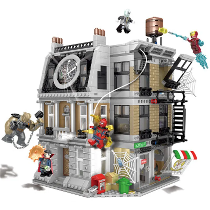 

Toys Compatible Legoings 10840 Marvel Avengers Infinity War Sanctum Spidermans Building Block Sanctorum Showdown Iron man