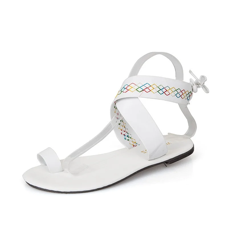 Women Sandals 2019 Summer Flat Sandals Casual Women Slippers Fashion Flip Flops Roman Female Shoes Women Black Plus Size 35-43