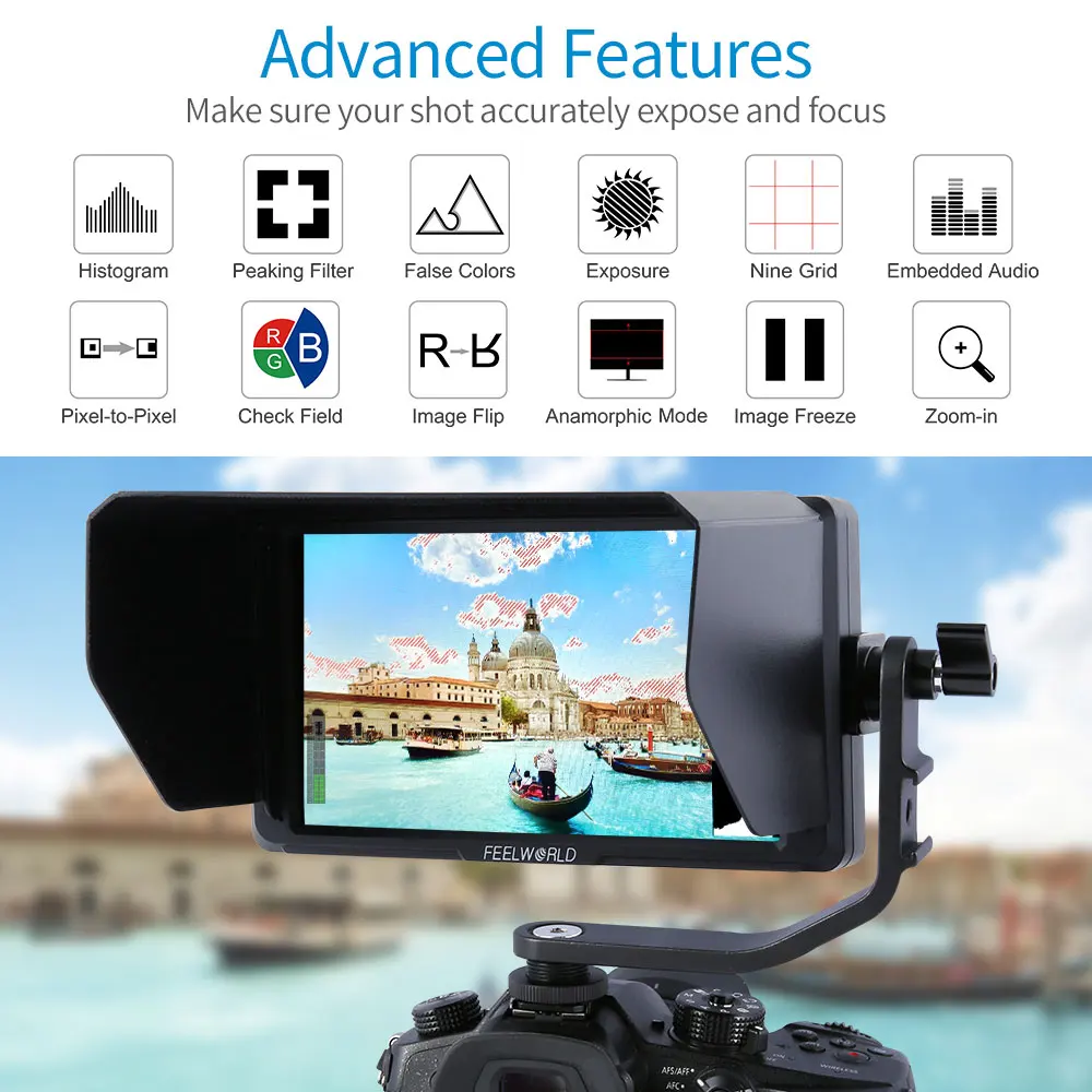 FEELWORLD F5 5 дюймов DSLR на Камера полевой монитор маленький Full HD 1920x1080 IPS видео фокус с 4K