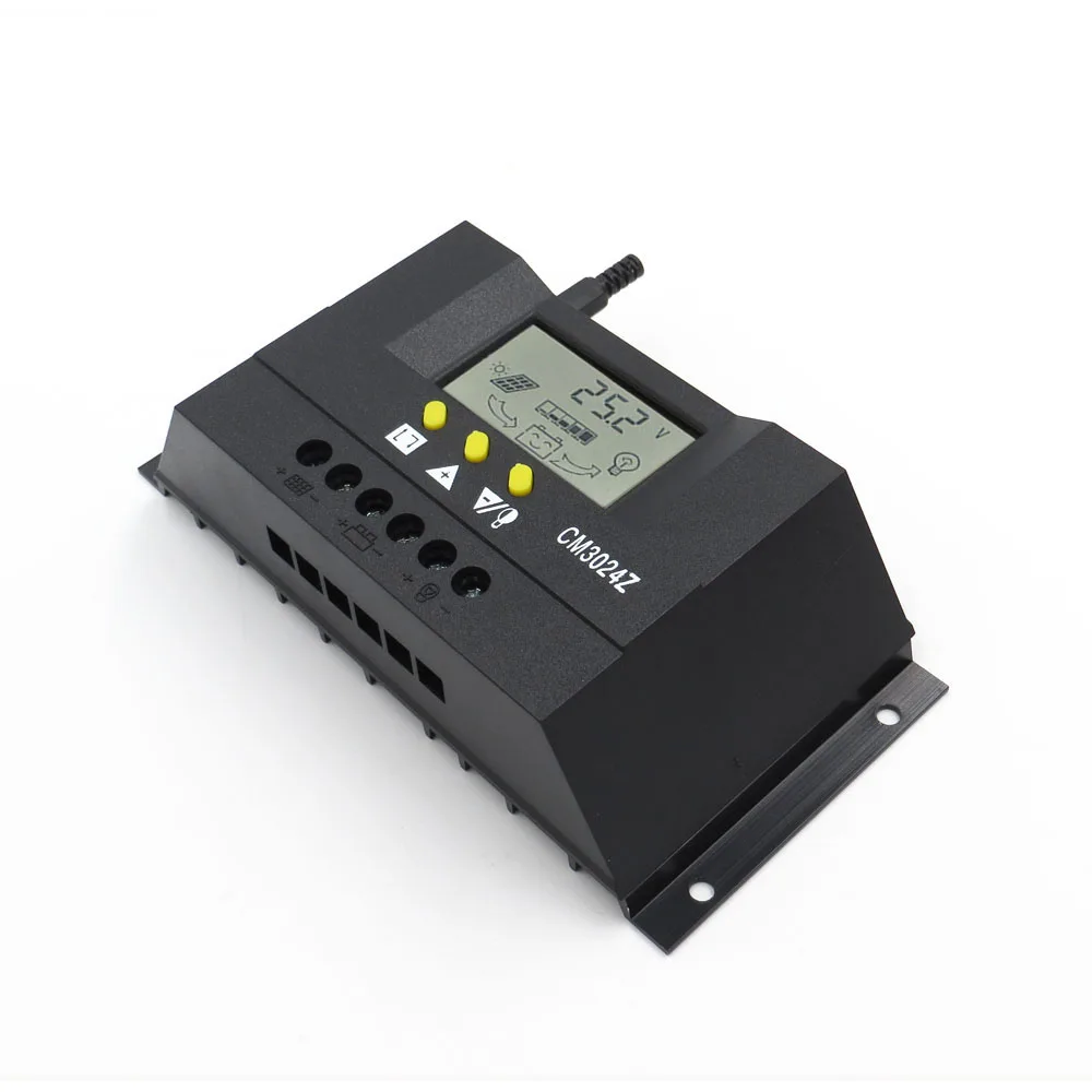 CM3024Z 30A 12 В/24 В солнечный регулятор контроллер заряда PWM солнечная панель 250 Вт 500