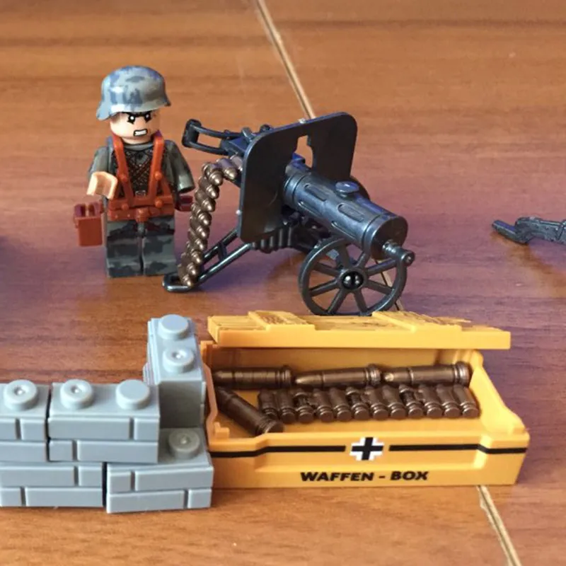 

8PCS/Set military figures Building blocks ww2 army germany soldiers we With Weapons Set Spielzeug Brinquedo Bricks Gift Toys