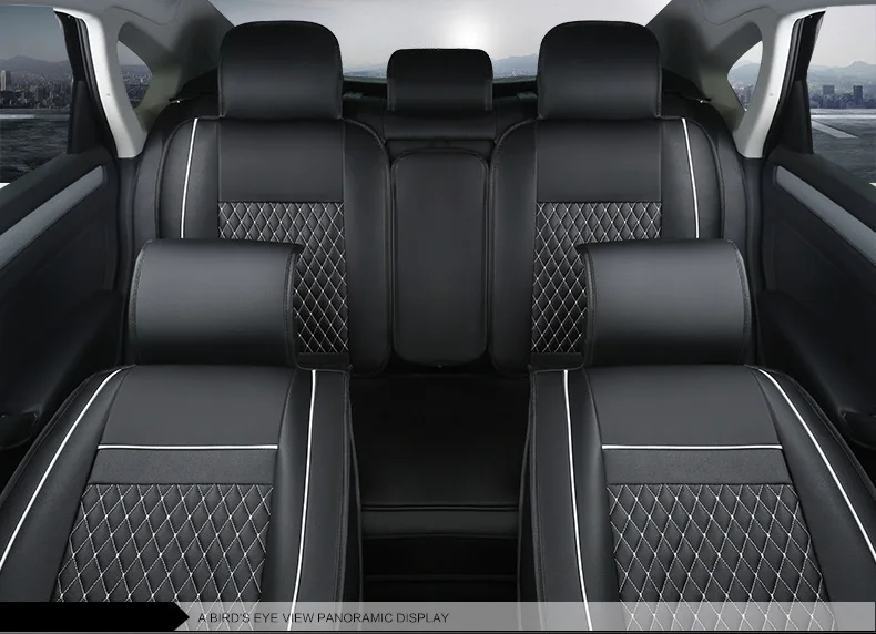 Роскошные кожаные чехлы для автомобильных сидений для Volkswagen vw passat b5 6 polo golf 4 tiguan jetta t5 автомобильные аксессуары - Название цвета: a set of