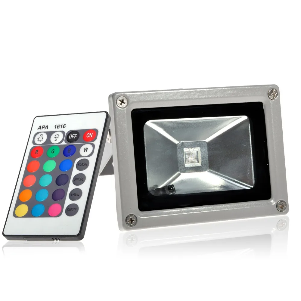 Flood Light RGB 10W LED Floodlight IP65 110V 220V Waterproof Wall Light Garden Lights COB ...