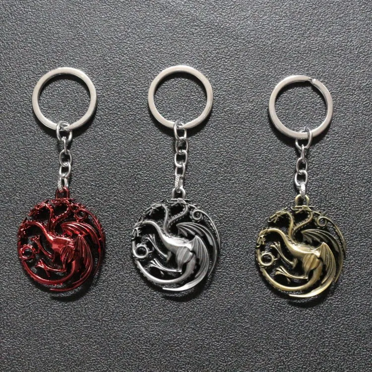 

Game of Thrones Keychain House Stark Key Chain Song of Ice and Fire Key Rings Holder Souvenir Action Figure Toys Gift Chaveiro