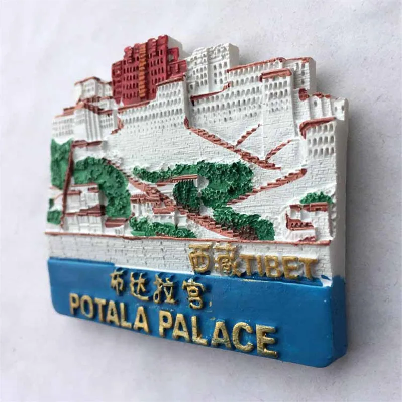 Тибет Potala дворцовый узор магнит на холодильник креативный пейзаж наклейка на холодильник домашний Декор подарок Прямая