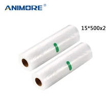 ANIMORE рулоны для вакуумной упаковки 15x500 вакуумный Термоупаковщик пакеты для хранения пищевых продуктов 2 рулона пакеты для хранения пищевых продуктов