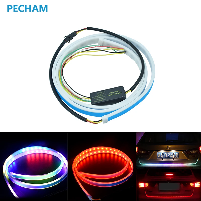 120cm Car Styling RGB LED Strip Lighting Rear Trunk Tail Light RGB