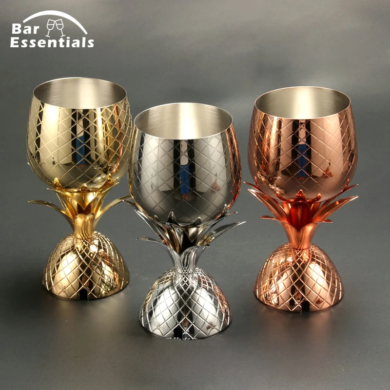 

Pineapple cocktail Stainless steel Metal copper Cups 900ml Moscow Mule Mug With Lid Beer Mug
