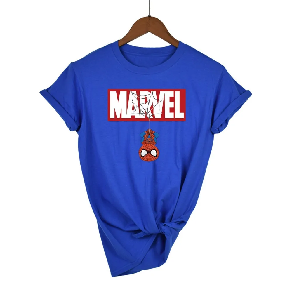 

Fashion Marvel Short Sleeve T-shirt Women Black Panther print t shirt O-neck comic Marvel shirts tops Women white clothes Tee