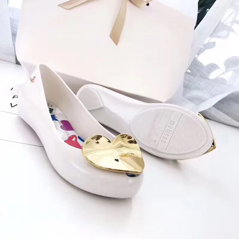Высококачественная прозрачная обувь melissa женские босоножки с сердцем коллекция