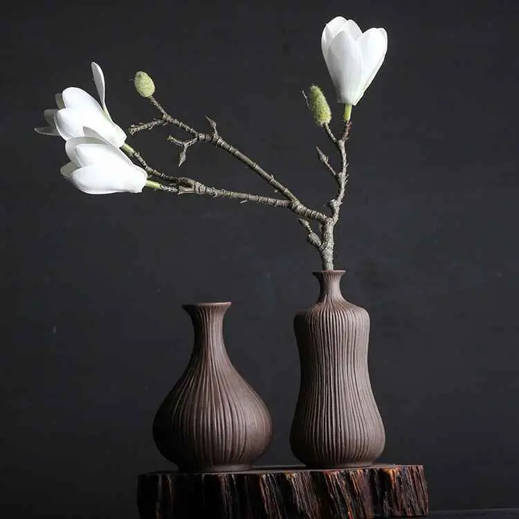 Современная ваза для цветов, Керамическая Настольная, китайские стильные вазы, домашний декор, фарфоровые изделия ручной работы, ретро цветочный горшок, Прямая поставка