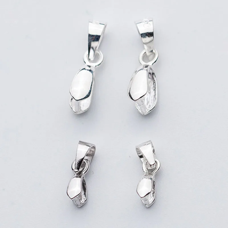 2pcs/lot 925 Sterling Silver Charm Beads Clasp Connector 11x4/13x5mm