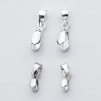 

2pcs/lot 925 Sterling Silver Charm Beads Clasp Connector 11x4/13x5mm Pendants Clasps Clips Bails Connectors Diy Jewelry Making