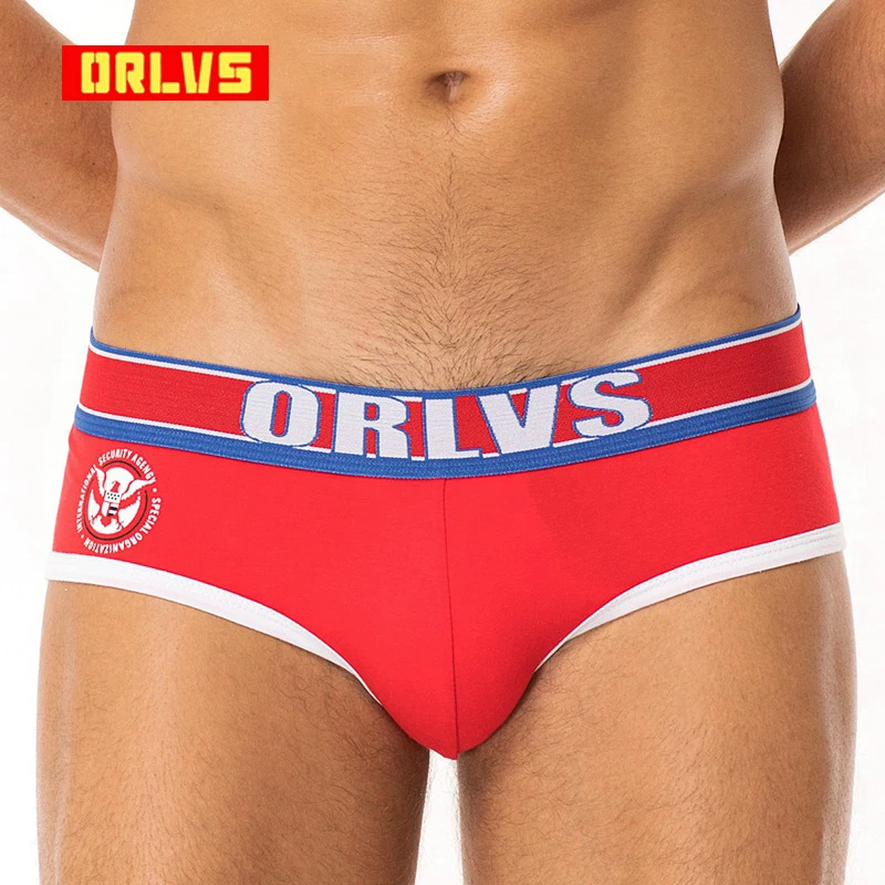 

ORLVS Brand Men Underwear Male Sexy Briefs Men Cotton Hollow Design Mesh Quick Dry Breathable Men Underpants OR722