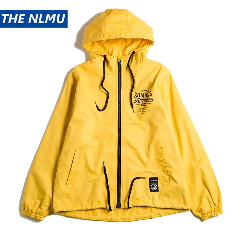 Street Style Hooded Jackets Coat Men Hip Hop Cotton Streetwear Jacket 2018 Autumn Fashion Clothing Windbreaker Yellow Red WS231 Street Style Hooded Jackets Coat Men Hip Hop Cotton Streetwear Jacket 2018 Autumn Fashion Clothing Windbreaker Yellow Red WS231