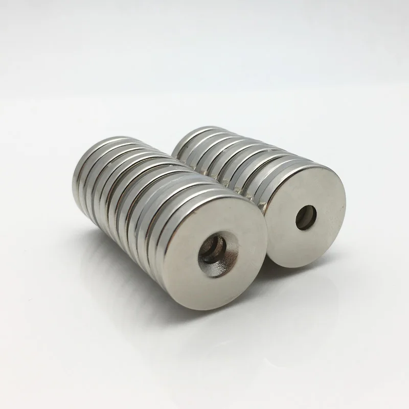 50pcs neodymium 20 x 3 mm hole 5 mm N35 Small Disc Strong
