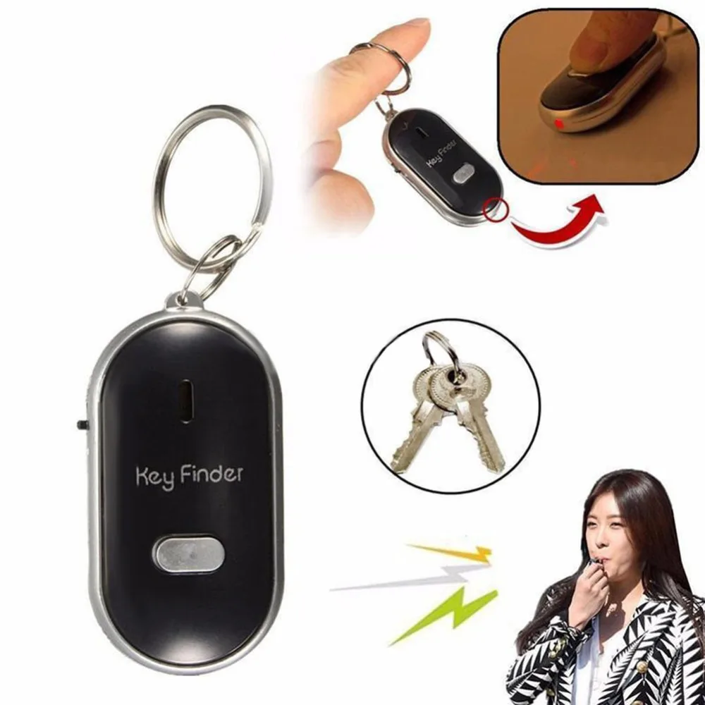 

1Pc Wireless Anti-Lost Alarm Key Finder Locator Keychain Whistle Sound LED Light Tracker Anti-Lost Device For Elderly/Kid/Pet