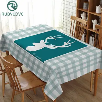 

Nordic Style Geometry Lattice Print Decorative Table Cloth Cotton Linen Tablecloth Dining Table Cover For Kitchen Home Decor